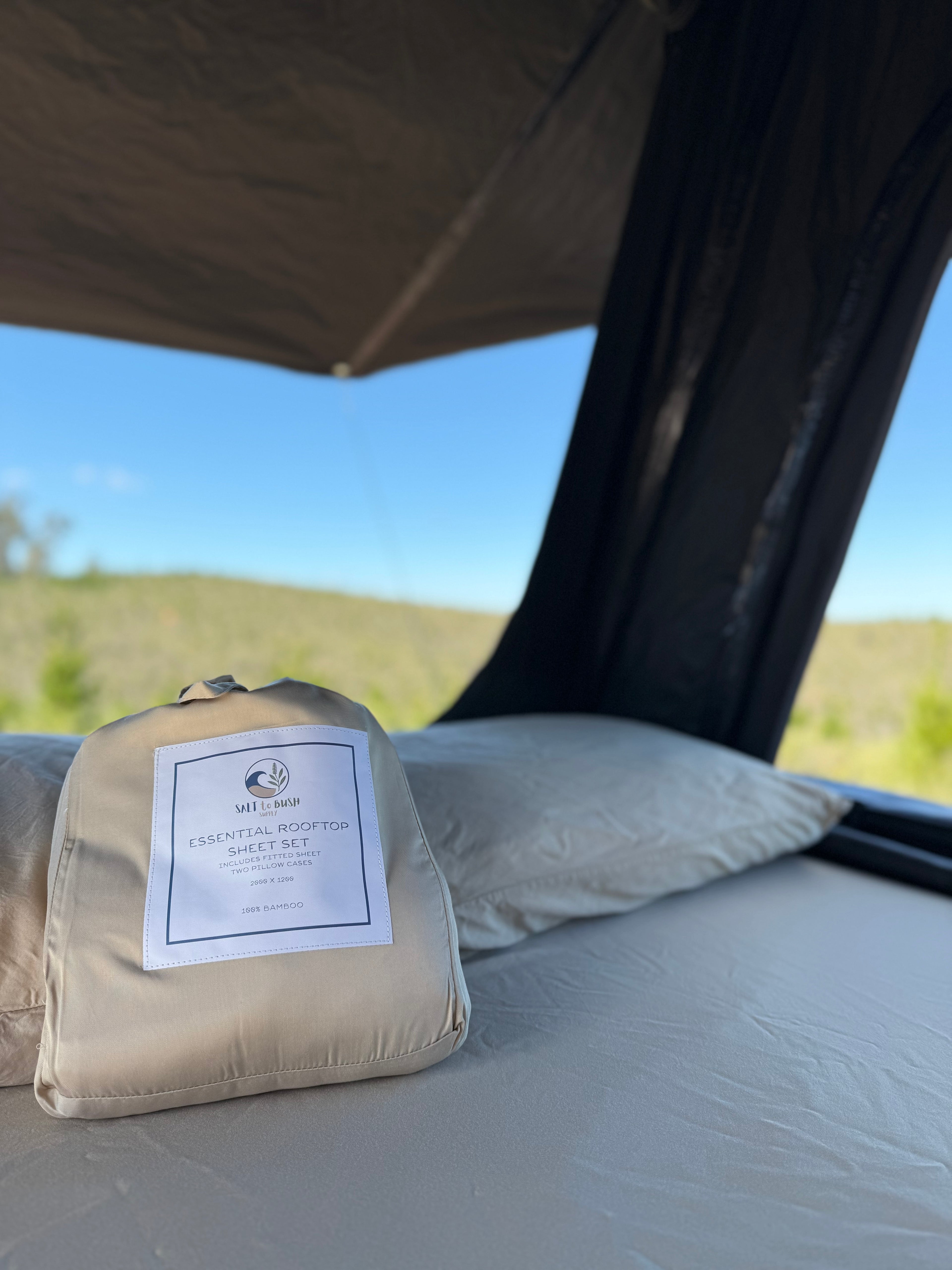 Essential Rooftop Sheet Set 100% Bamboo- Beige