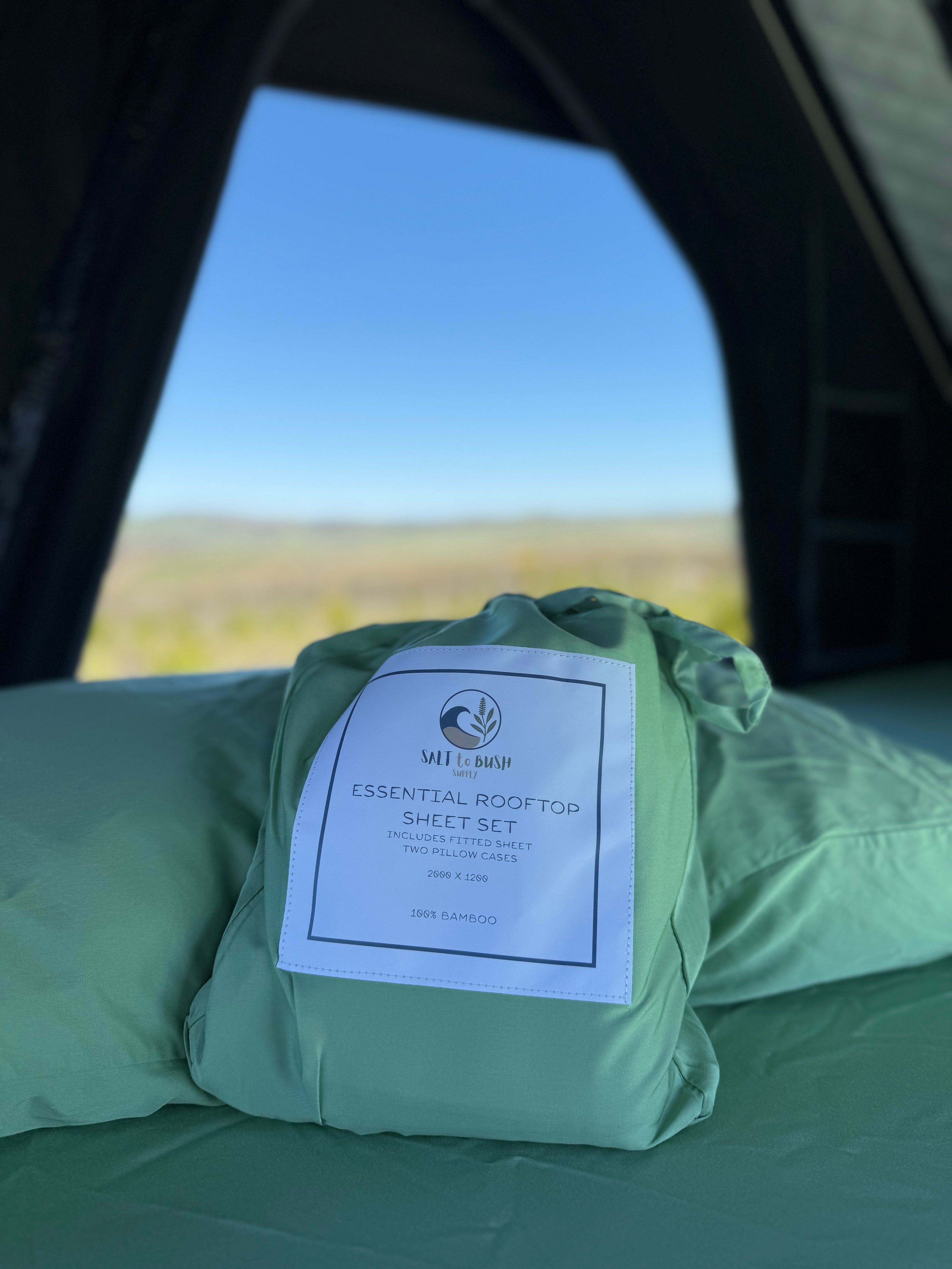 Essential Rooftop Sheet Set 100% Bamboo- Sage