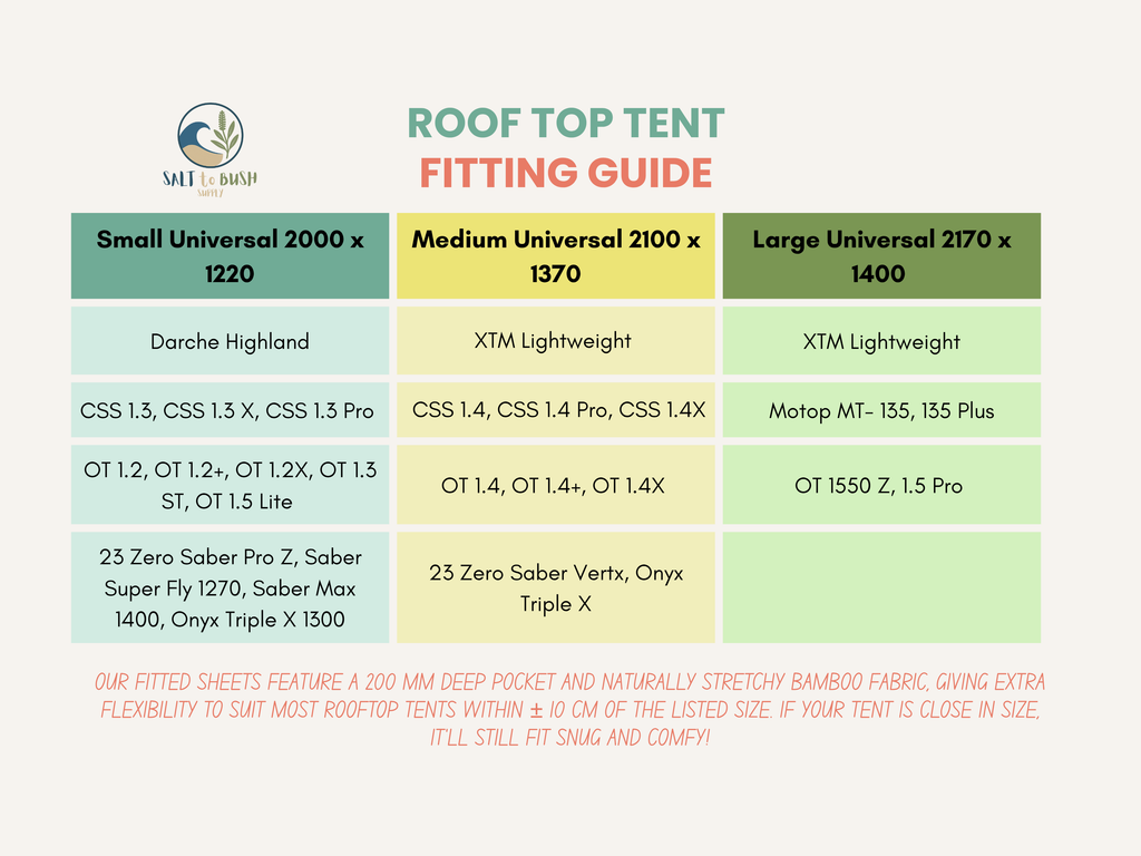 Essential Rooftop Sheet Set 100% Bamboo - Small Universal