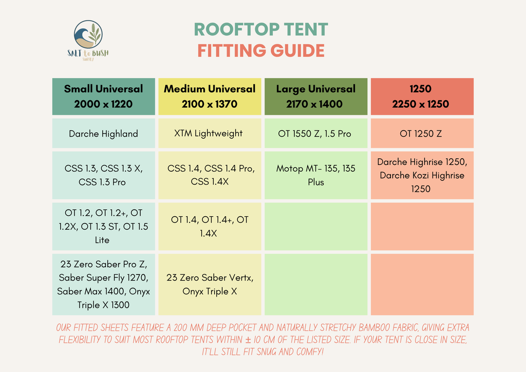 Essential Rooftop Sheet Set 100% Bamboo - Large Universal